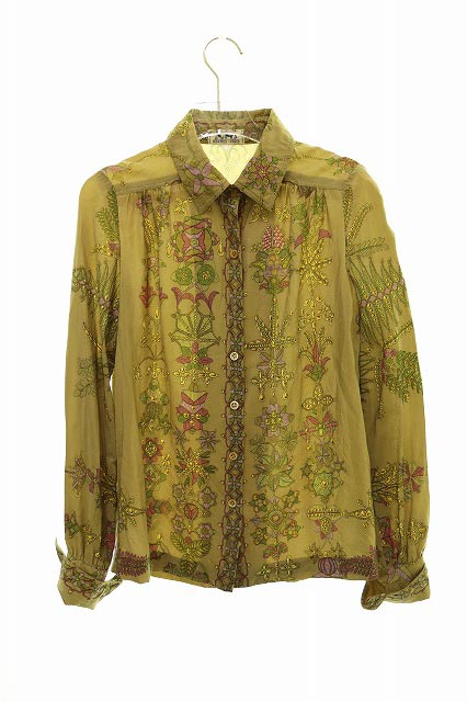 エルメス HERMES VINTAGE ウィングド カフスブラウス シャツ