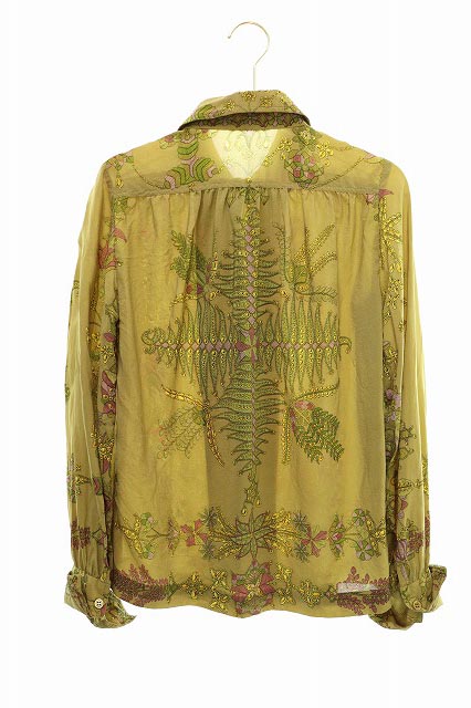 エルメス HERMES VINTAGE ウィングド カフスブラウス シャツ