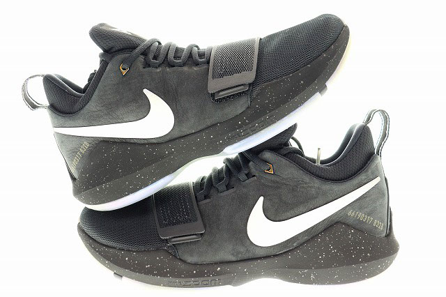 未使用品 ナイキ NIKE PG 1 SHINING PRE-HEAT 2017 28cm 911082-099 ポールジョージ シャイニング プレヒート バッシュ ブラック 黒