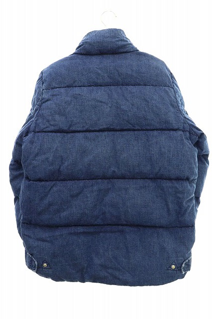 レミレリーフ REMI RELIEF ナチュラル 加工 デニム ダウン ジャケット インディゴ ブルー XL