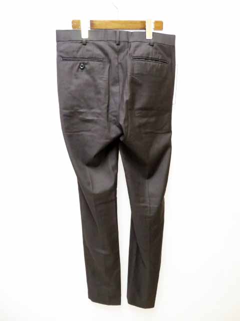 ジョンローレンスサリバン JOHN LAWRENCE SULLIVAN 日本製 ウール ノータック スラックス パンツ 2A025-0119-57 44 ブラウン系