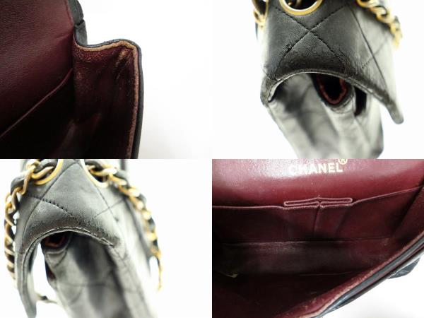 シャネル CHANEL マトラッセ ダブルフラップ　チェーンショルダーバッグ23