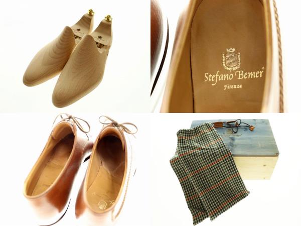STEFANO BEMER ステファノベーメル　美品 4250 Uチップカモ縫い  レザーシューズ   ウォルナット 43 1/2
