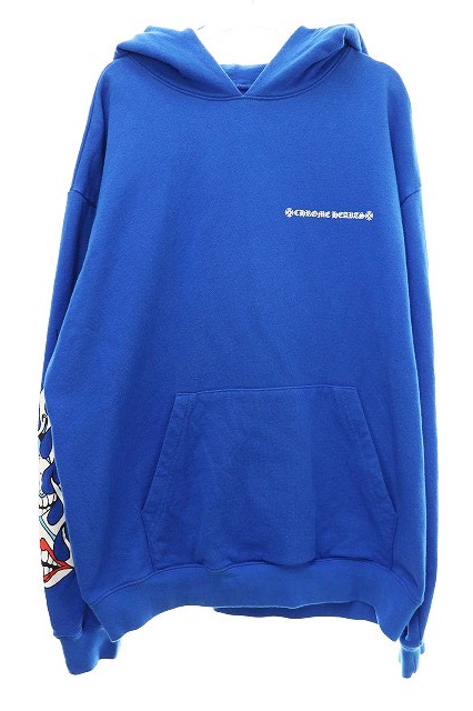 クロムハーツ CHROME HEARTS 20SS Space Hoodie MATTY BOY マッティ ボーイ スペース プリント プルオーバー パーカー ブルー XL
