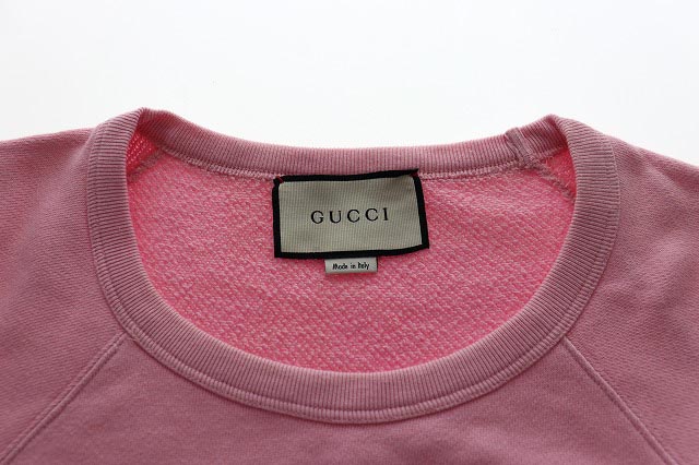 グッチ GUCCI 18AW  ピッグワッペン スウェット トレーナーL/ピンク