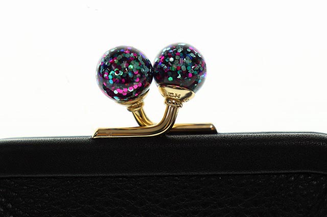 コーチ COACH 美品 がま口 レザーコインケース 小銭入れ c1708