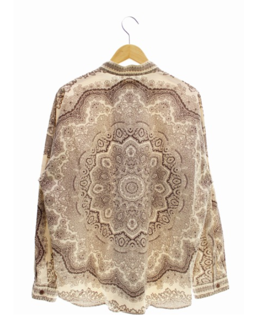 TENDERLOIN テンダーロイン 20SS ペイズリー プリント ノーカラー シャツ