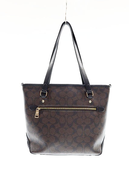 コーチ COACH 美品 シグネチャージップトップ トートバッグ Ｆ34603