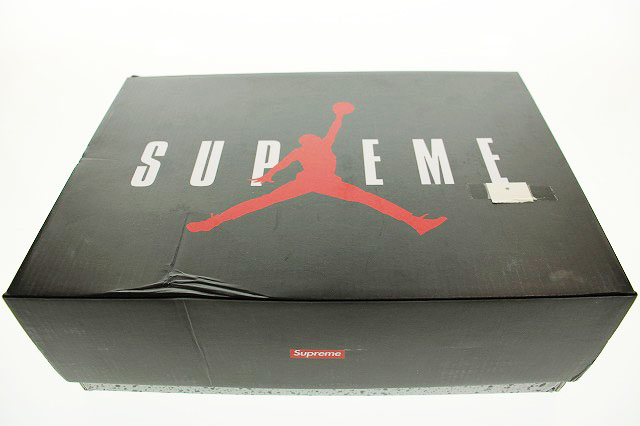 未使用品 ナイキ NIKE AIR JORDAN 5 RETRO SUPREME BLACK 2015 26cm 824371-001 15AW シュプリーム コラボ エアジョーダン レトロ ブラック