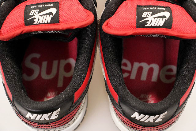 ナイキ エスビー NIKE SB DUNK LOW PREMIUM SUPREME 2012 27cm 313170-600 シュプリーム コラボ ダンク ロー プレミアム ファイヤー レッド