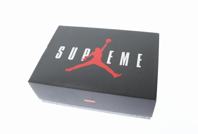 シュプリーム SUPREME ×NIKE ナイキ AIR JORDAN 5 RETRO エア ジョーダン レトロ スニーカー 824371-001 28 黒 ブラック