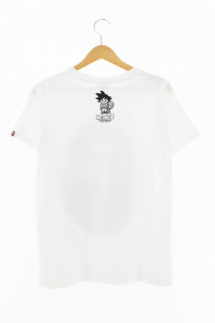 アベイシングエイプ A BATHING APE ×DRAGON BALL Z ドラゴンボール BIG HEAD BABY MILO ビッグ ヘッド ベビー マイロ Tシャツ 半袖 S 白 ホワイト
