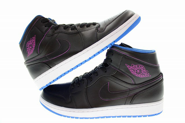 未使用品 ナイキ NIKE AIR JORDAN 1 MID BLACK FIRE PINK 2015 28cm 554724-029 エアジョーダン ミッド ファイヤー ピンク