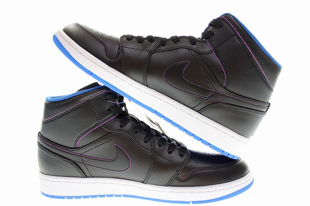 未使用品 ナイキ NIKE AIR JORDAN 1 MID BLACK FIRE PINK 2015 28cm 554724-029 エアジョーダン ミッド ファイヤー ピンク