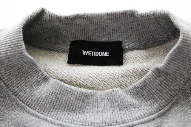 We11done ウェルダン　美品 ロゴ リフレクト クルーネック スウェットシャツM