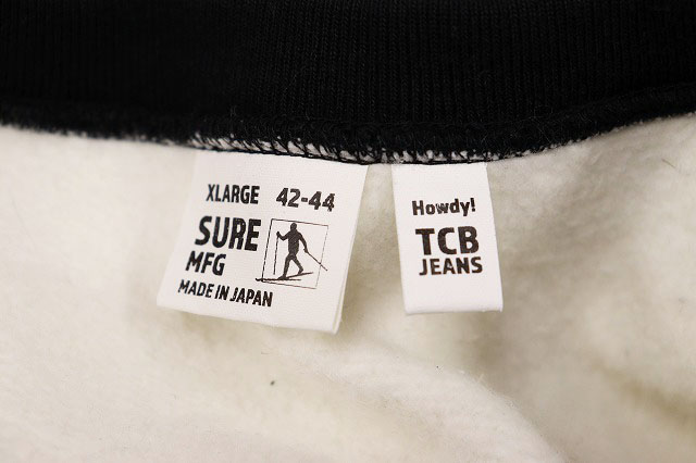 TCBジーンズ TCB JEANS Howdy!TCB Sure’s Snow Zip sweat shirt XL サイズ スウェット ジャケット
