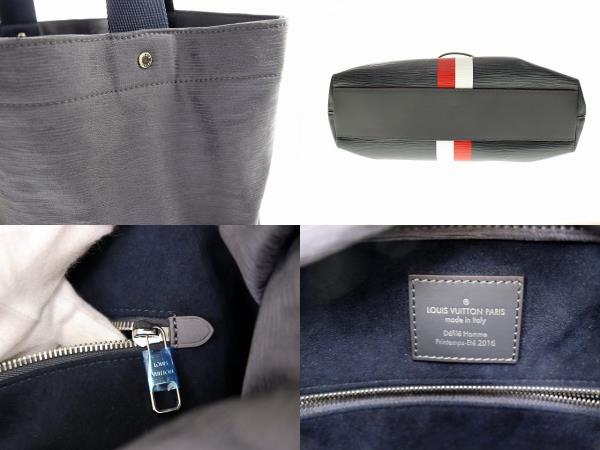 ルイヴィトン LOUIS VUITTON 16SS collection エピ ブルーニュイ ストライプ ペイント トートバッグ M51072
