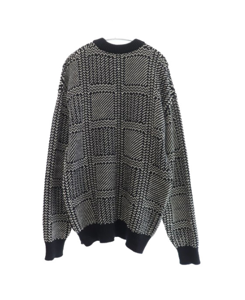 オーラリー AURALEE 19AW HARD TWIST MERINO JACQUARD KNIT BIG P/O A9AP01FJ 4