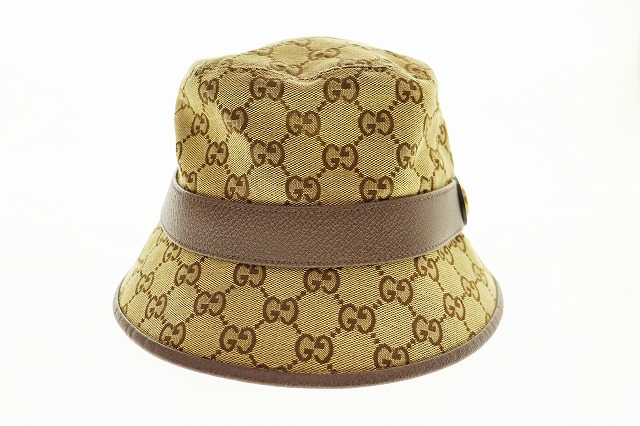 グッチ GUCCI GGキャンバス フェドラハット バケットハット 576587 4HG62 2564 L ベージュ ブラウン
