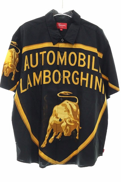 シュプリーム SUPREME 20SS Automobili Lamborghini S/S Shirt ランボルギーニ 半袖 シャツ M ブラック