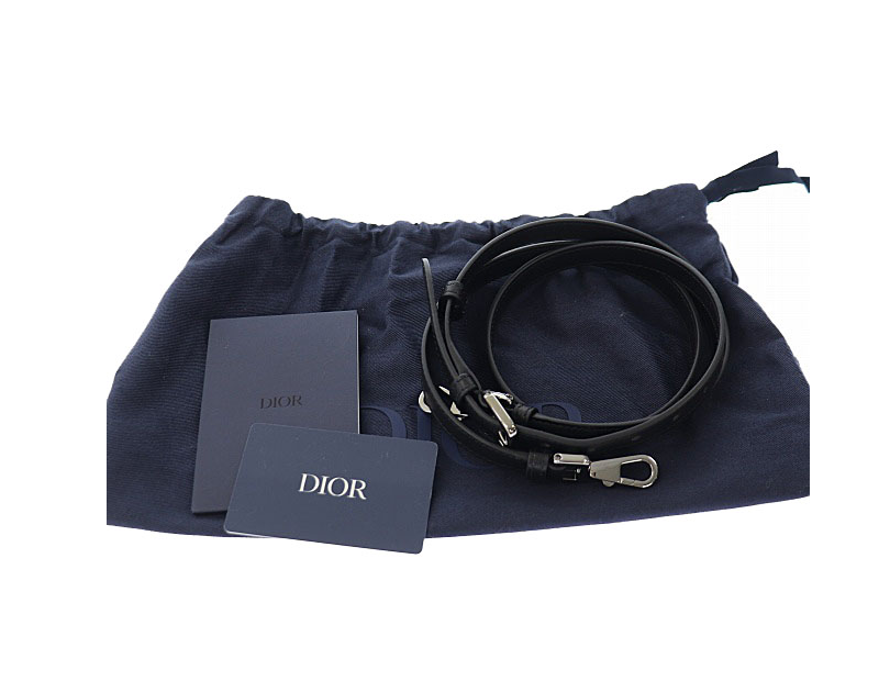 ディオール Dior Drawstring Bucket Bag Nylon Small Blue