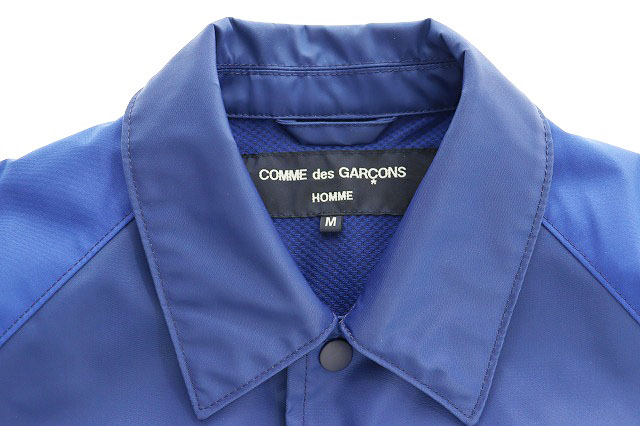 コムデギャルソンオム COMME des GARCONS HOMME 18AW COACH JACKET コーチ ジャケット バックロゴ ブルー M AD2018 HB-J022