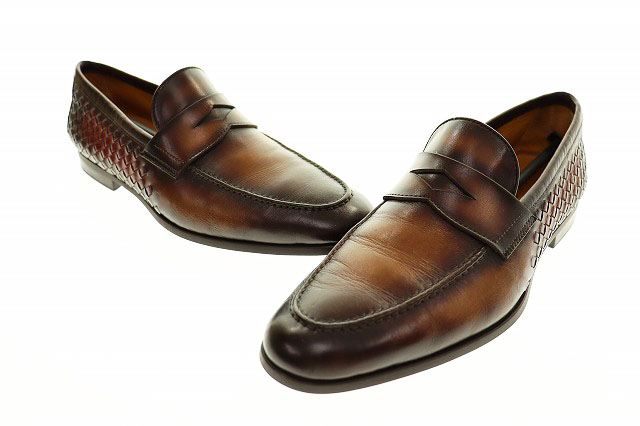 マグナーニ MAGNANNI FLEX  25135 編み込みコインローファー