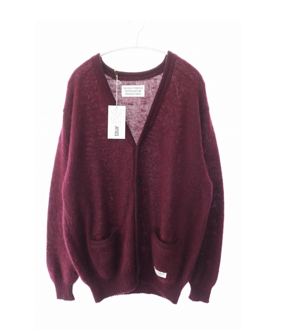 ワコマリア WACKO MARIA 22AW MOHAIR CARDIGAN BURGUNDY 22FW-WMK-KN06 L