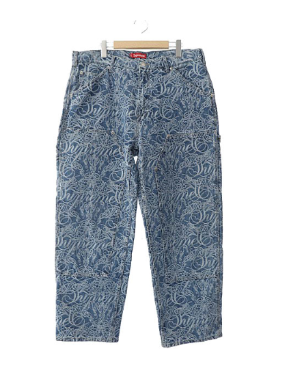シュプリーム SUPREME 22AW Script Jacquard Double Knee Denim 