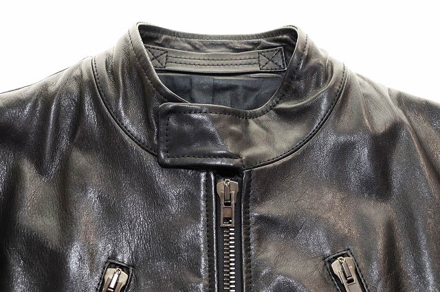メゾンマルジェラ Maison Margiela 11AW 5 ZIP LEATHER JACKET BLACK