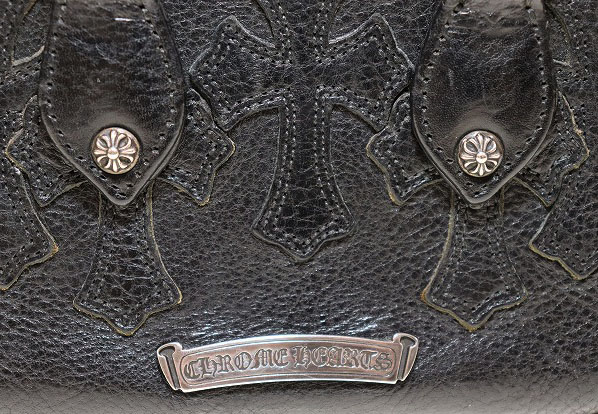 クロムハーツ CHROME HEARTS TINY GYM BAG タイニー ジムバッグ セメタリー クロス パッチ CHチャーム レザー ブラック