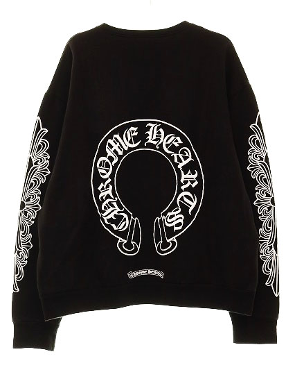 クロムハーツ CHROME HEARTS SWTSHRT PLVR BLACK Mサイズ バック ホースシュー