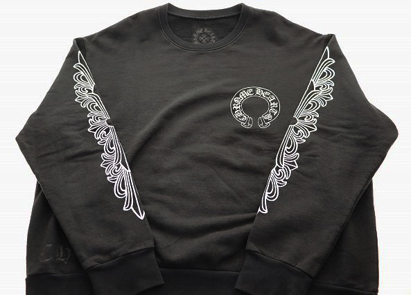 クロムハーツ CHROME HEARTS SWTSHRT PLVR BLACK Mサイズ バック ホースシュー