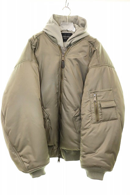 バレンシアガ BALENCIAGA 23SS PARIS ALL IN BOMBER SIZE 2 746456 TN027 パリ オールイン ボンバー ジャケット ブルゾン カーキ