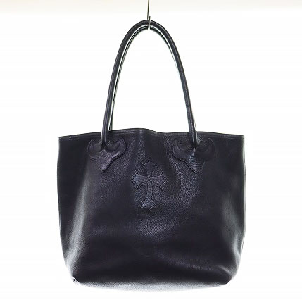 クロムハーツ CHROME HEARTS FS TOTE BLACK FSトート バッグ クロスパッチ レザー ブラック