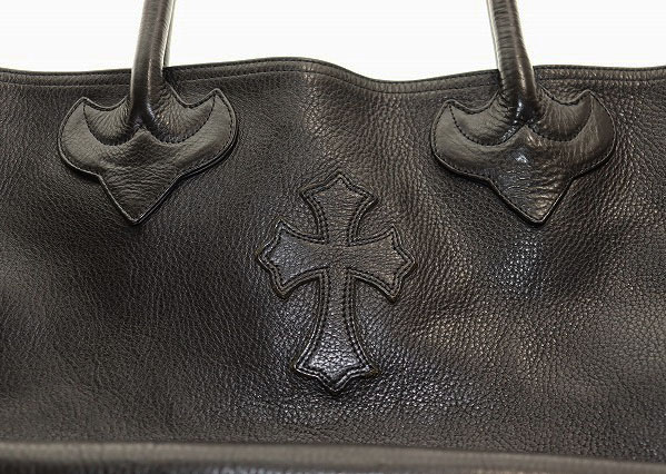 クロムハーツ CHROME HEARTS FS TOTE BLACK FSトート バッグ クロスパッチ レザー ブラック