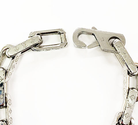 ルイヴィトン LOUIS VUITTON コリエ チェーン ブレスレット モノグラム ブラスレ シルバー Mサイズ