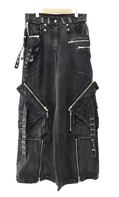 NO/FAITH STUDIOS ノーフェイスストゥディオス CARGO DENIM PANTS /BLK