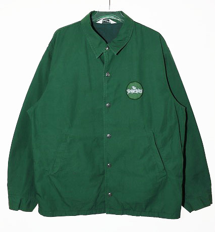 テンダーロイン TENDERLOIN BACK PRINT COTTON COACH JACKET GREEN M バック プリント コットン コーチ ジャケット グリーン ロゴ 裏起毛