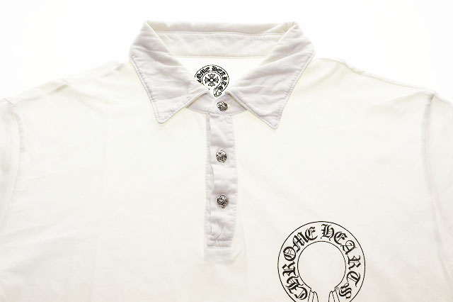 クロムハーツ CHROME HEARTS クロスボール ボタン ポロシャツ 半袖