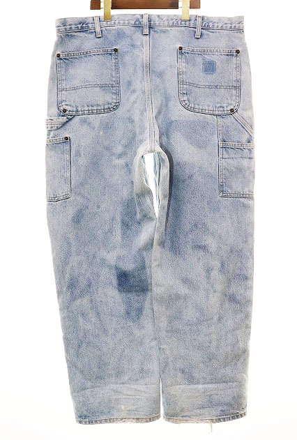 カーハート carhartt DOUBLE KNEE DENIM PANTS W40 L32 ダブル ニー デニム ペインター パンツ ワイド ブルー メキシコ製