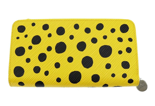 ルイヴィトン LOUIS VUITTON × YK 草間彌生 エピ ジッピーウォレットジョーヌ ノワール M81960