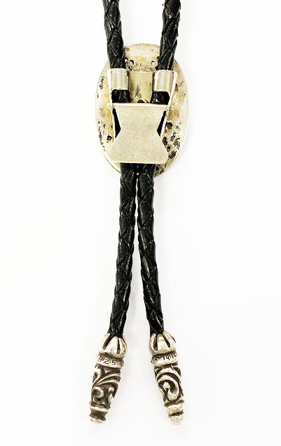 クロムハーツ CHROME HEARTS BOLOTIE OVALTINY タイニー クラシック オーバルクロス ループタイ シルバー レザー