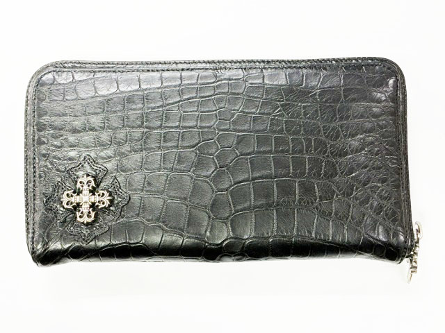 クロムハーツ CHROME HEARTS REC F ZIP ALLIGATOR フィリグリー プラス装飾 アリゲーター レザー ウォレット