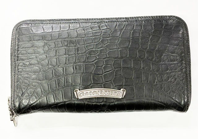 クロムハーツ CHROME HEARTS REC F ZIP ALLIGATOR フィリグリー プラス装飾 アリゲーター レザー ウォレット