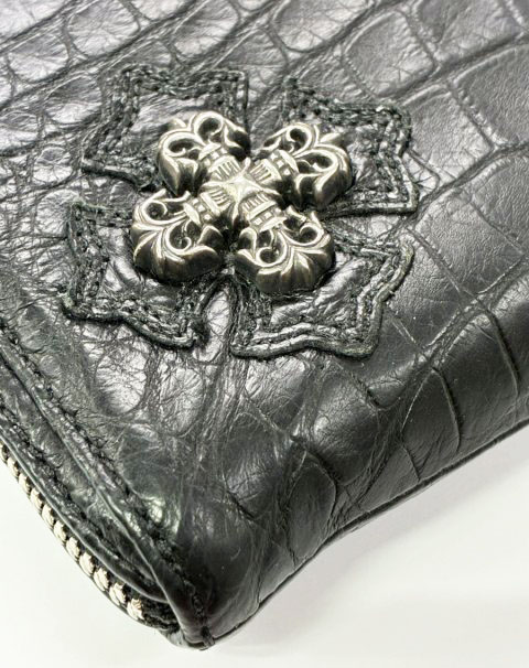 クロムハーツ CHROME HEARTS REC F ZIP ALLIGATOR フィリグリー プラス装飾 アリゲーター レザー ウォレット