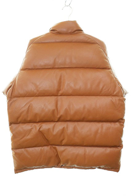 アベイシングエイプ A BATHING APE 25AW LEATHER CLASSIC DOWN JACKET M 001DNL801011M レザー クラシック ダウン ジャケット ブラウン