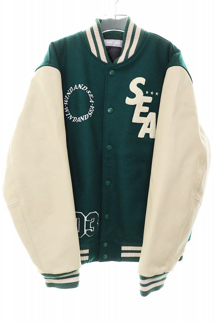 ウィンダンシー WIND AND SEA BEYOUTH VARSITY JACKET GREEN L