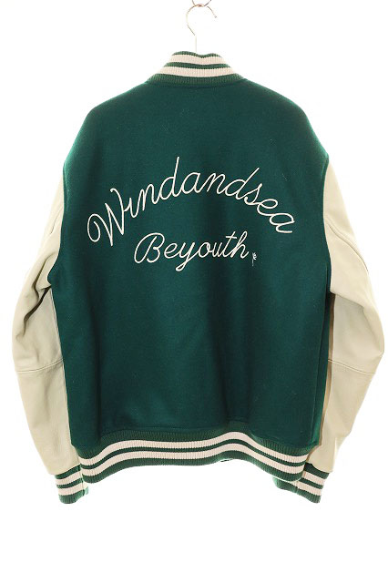 ウィンダンシー WIND AND SEA BEYOUTH VARSITY JACKET GREEN L