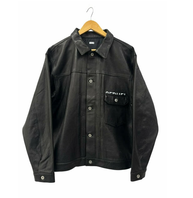 シークエル SEQUEL ×FRAGMENT フラグメント 25AW LEATHER JACKET SQ-25AW-JK-03 XL